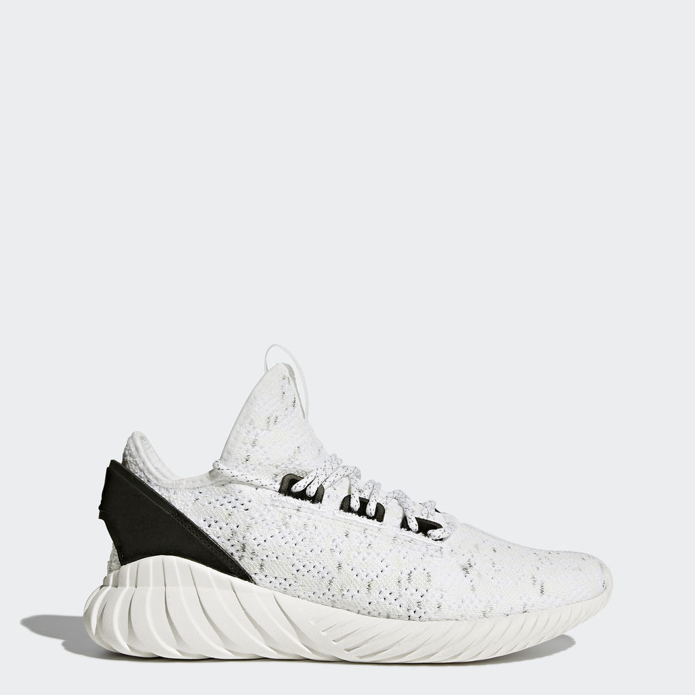 Adidas Tubular Doom Sock Primeknit - Originals ανδρικα - Ασπρα/Μαυρα,Μέγεθος: EU 36 – 54 2/3 (462QKI